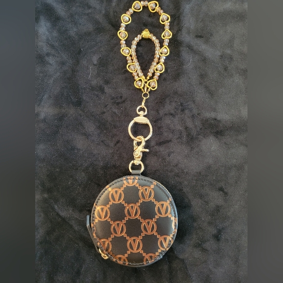 Valentino By Mario Valentino X Beadbrain.net Coin Purse Wristlet Christmas Gift! - Picture 5 of 8